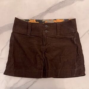 Abercrombie & Fitch Brown Corduroy Skirt (00)